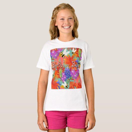 BuzzUnderBlooms_Editable Kids T-Shirt (Vorne ganz)