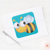 Buzzy Bee Quadratischer Aufkleber (Umschlag)