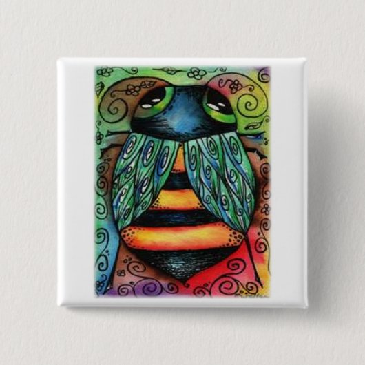 BUZZY BEEZZ Weg-Team-Knopf Button (Vorderseite)