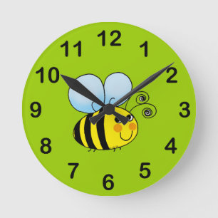 buzzy Biene Runde Wanduhr