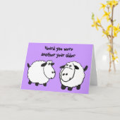 BV - Funny Sheep Birthday Card Karte (Gelbe Blume)