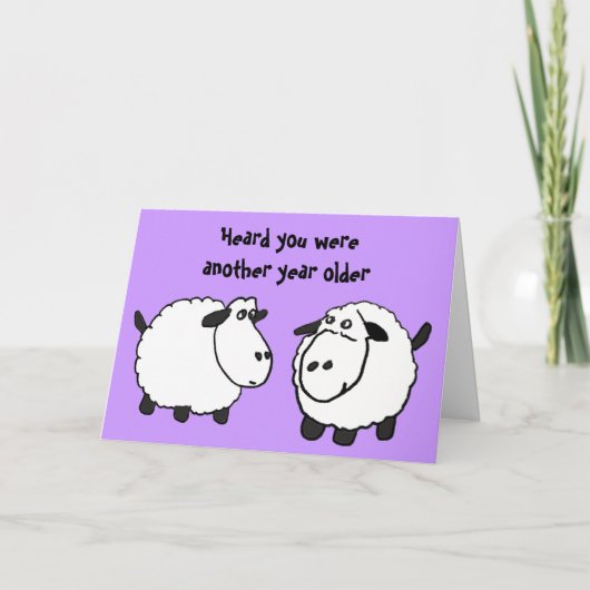 BV - Funny Sheep Birthday Card Karte (Vorderseite)