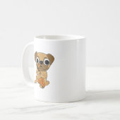 BV, Mops, der Saxophone-Cartoon spielt Kaffeetasse (Vorderseite Links)