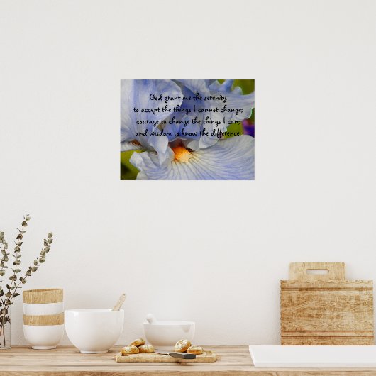 BV - Serenity Prayer Iris Poster (Küche)