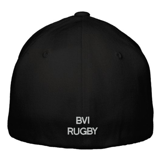 BVI RUGBY Black Embroided Baseball Cap Bestickte Baseballkappe (Rückseite)