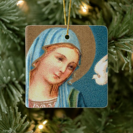 BVM & Heiliger Geist aus Lippis Ankündigung (Det.) Keramikornament (Baum)
