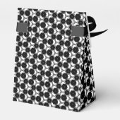 BW01 Geometrisches Hexagon Muster Schwarz-weißes P Geschenkschachtel (Rückseite)