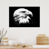 BW American Bald Eagle Poster Print Eagles Posters (Küche)
