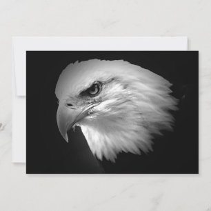 BW Bald American Eagle Einladung