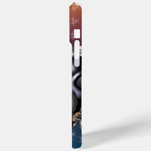 BW! BIOGEFÄHRDUNG WARNEN! TOTENKOPF Case-Mate iPhone HÜLLE (Rückseite / Links)