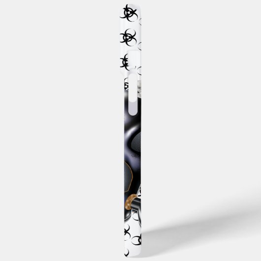 BW! BIOGEFÄHRDUNG WARNEN! TOTENKOPF Case-Mate iPhone HÜLLE (Rückseite / Links)