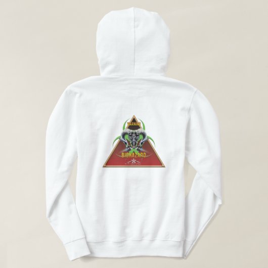 BW! BIOGEFÄHRDUNG WARNEN! TOTENKOPF HOODIE (Design Rückseite)