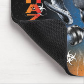 BW! BIOGEFÄHRDUNG WARNEN! TOTENKOPF MOUSEPAD (Ecke)