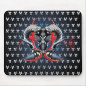 BW! BIOGEFÄHRDUNG WARNEN! TOTENKOPF MOUSEPAD (Vorne)