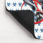 BW! BIOGEFÄHRDUNG WARNEN! TOTENKOPF MOUSEPAD (Ecke)