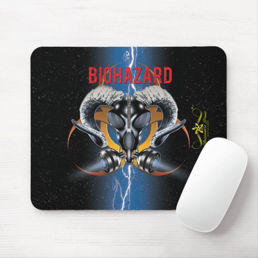 BW! BIOGEFÄHRDUNG WARNEN! TOTENKOPF MOUSEPAD (Mit Mouse)