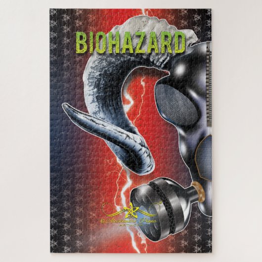 BW! BIOGEFÄHRDUNG WARNEN! TOTENKOPF PUZZLE (Vertikal)