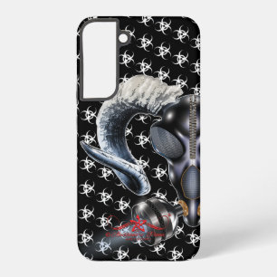 BW! BIOGEFÄHRDUNG WARNEN! TOTENKOPF SAMSUNG GALAXY HÜLLE