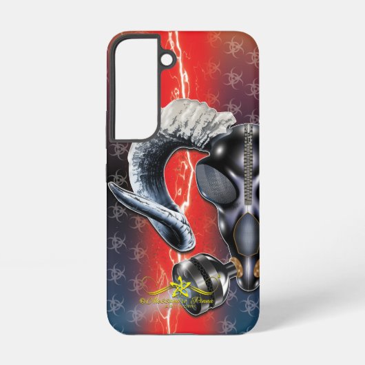 BW! BIOGEFÄHRDUNG WARNEN! TOTENKOPF SAMSUNG GALAXY HÜLLE (Rückseite)