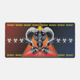 BW! BIOGEFÄHRDUNG WARNEN! TOTENKOPF SCHREIBTISCHUNTERLAGE