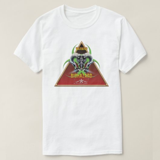 BW! BIOGEFÄHRDUNG WARNEN! TOTENKOPF T-Shirt (Design vorne)