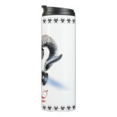 BW! BIOGEFÄHRDUNG WARNEN! TOTENKOPF THERMOSBECHER (Nach rechts gedreht)