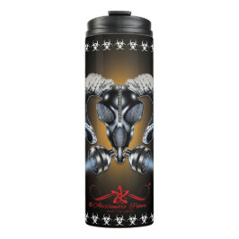 BW! BIOGEFÄHRDUNG WARNEN! TOTENKOPF THERMOSBECHER