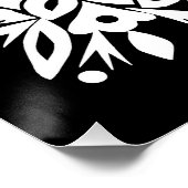 BW Bird Art Cutouts Poster - Negatives Bild (Ecke)