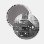 BW Black & White London Bus & Big Ben Magnet (Vorderseite/Rückseite)