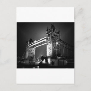 BW Black & White London Tower Bridge Postkarte