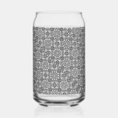 BW-Blumenmandala-Muster Dosenglas (Links)