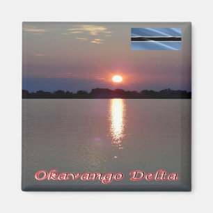 BW - Botswana - Okavango Delta Sunset Magnet