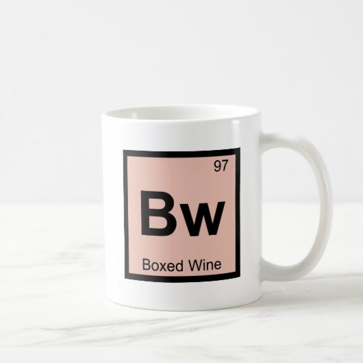 Bw - Boxed Wine Chemistry Periodisches Tabellensym Kaffeetasse (Rechts)