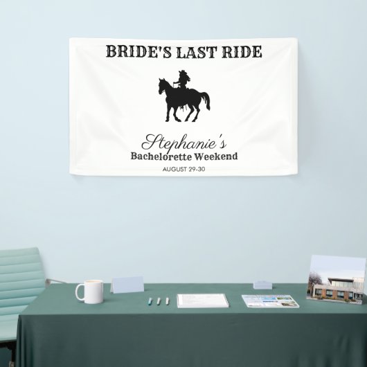 BW Bride's Last Ride Bachelorette Weekend Banner (Messeveranstaltung)