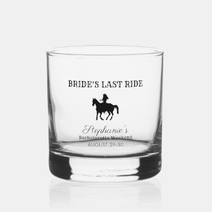 BW Bride's Last Ride Bachelorette Weekend Whiskyglas