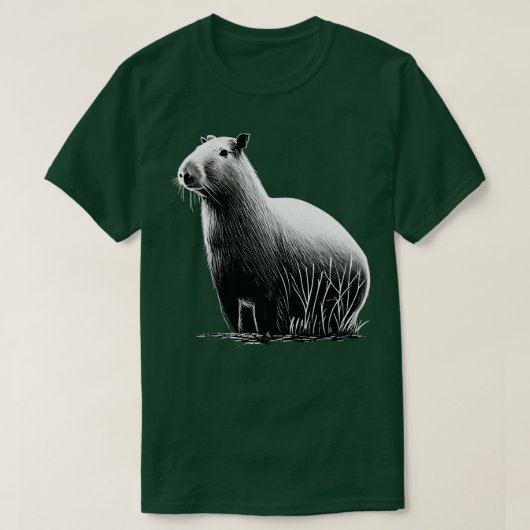 BW Capybara 1 T-Shirt (Design vorne)
