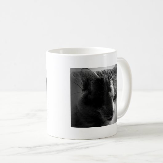 BW Cat Face Kaffeetasse (VorderseiteRechts)