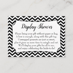 BW Chevron No Wrap Display Brautparty Geschenkkart Begleitkarte