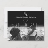 BW Chic Minimalistisch Classic Foto Initials (Vorderseite)