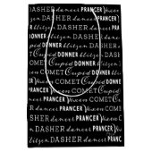 BW Christmas Gift Bag | Santa's Reindeer Mittlere Geschenktüte (Vorderseite)