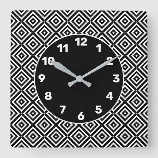 BW Echo Diamond Square Wall Clock Quadratische Wanduhr (Vorderseite)