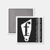 BW Flocking Ad Square Magnet (Vorderseite/Rückseite)