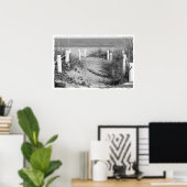 BW Fort Pierce, Florida Strandspaziergang Düne abs Poster (Heimbüro)