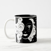 BW Frau aus dem Sternenmonogramm Zweifarbige Tasse (Links)