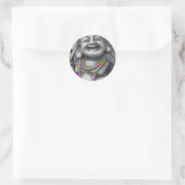 bw Gay Buddah Runder Aufkleber (Tasche)