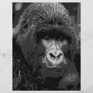 BW Gorilla Face