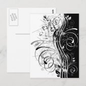 BW-Grunge Postkarte (Vorne/Hinten)