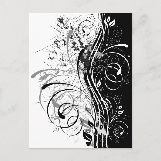 BW-Grunge Postkarte (Vorderseite)