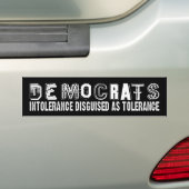BW_intolerant_democrats Autoaufkleber (Auf Auto)