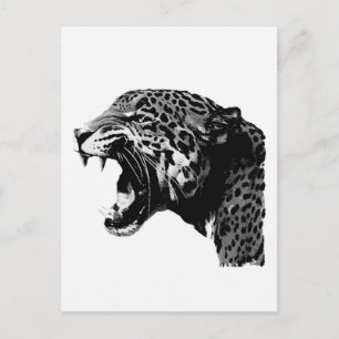 BW Jaguar Postkarte